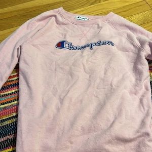 Pink champion thin crew neck
